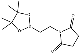 1-[2-(Tetramethyl-1,3,2-dioxaborolan-2-yl)ethyl]pyrrolidine-2,5-dione Structure