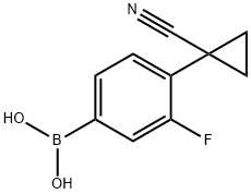 4-(1-Cyanocyclopropyl)-3-fluorophenylboronic acid Struktur