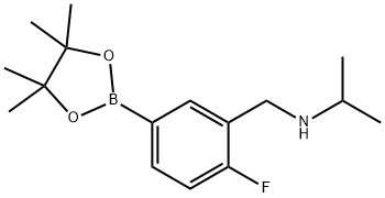 4-Fluoro-3-(N-isopropylaminomethyl)phenylboronic acid pinacol ester 结构式