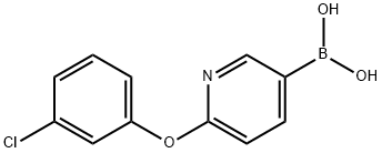 2-(3-氯苯氧基)吡啶-5-硼酸 结构式