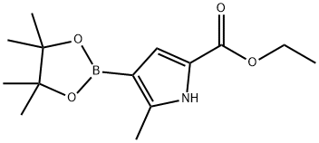 5-甲基-4-(4,4,5,5-四甲基-1,3,2-二氧硼杂环戊烷-2-基)-1H-吡咯-2-羧酸乙酯,2377611-49-7,结构式
