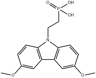 2-(3,6-Dimethoxycarbazol-9-yl)ethylphosphonic acid Struktur
