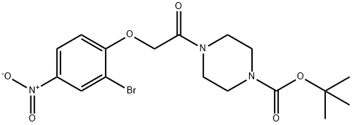 tert-Butyl 4-[2-(2-bromo-4-nitrophenoxy)acetyl]piperazine-1-carboxylate 结构式
