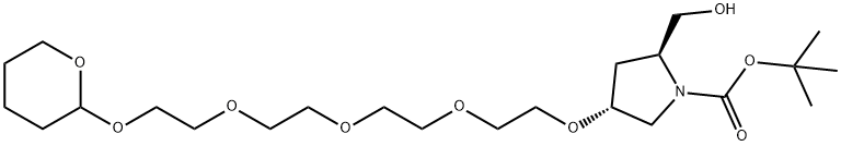 THP-PEG4-Pyrrolidine(N-Boc)-CH2OH Struktur