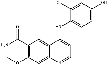 6-Quinolinecarboxamide, 4-[(2-chloro-4-hydroxyphenyl)amino]-7-methoxy-,2380197-89-5,结构式