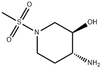 (3R,4R)-4-氨基-1-(甲基磺酰基)哌啶-3-醇 结构式