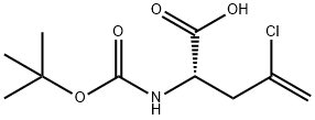 4-Pentenoic acid, 4-chloro-2-[[(1,1-dimethylethoxy)carbonyl]amino]-, (2S)-,2380600-24-6,结构式