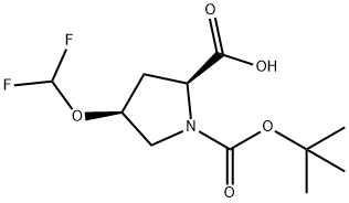 (2S,4S)-N-Boc-4-difluoromethoxy-Pro-OH Struktur