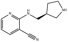 3-Pyridinecarbonitrile, 2-[[(3S)-3-pyrrolidinylmethyl]amino]- Struktur