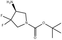 (S)-tert-butyl 4-amino-3,3-difluoropyrrolidine-1-carboxylate Structure