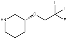 Piperidine, 3-(2,2,2-trifluoroethoxy)-, (3R)- Structure