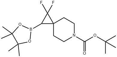 6-Boc-2,2-difluoro-6-aza-spiro[2.5]octane-1-boronic acid pinacol ester 结构式