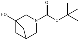 3-Azabicyclo[3.1.1]heptane-3-carboxylic acid, 1-hydroxy-, 1,1-dimethylethyl ester Structure