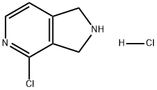 1H-Pyrrolo[3,4-c]pyridine, 4-chloro-2,3-dihydro-, hydrochloride (1:1) Struktur