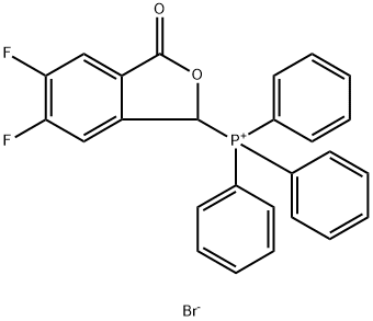 Phosphonium, (5,6-difluoro-1,3-dihydro-3-oxo-1-isobenzofuranyl)triphenyl-, bromide (1:1) Structure
