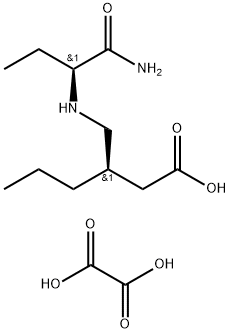 Hexanoic acid, 3-[[[(1S)-1-(aminocarbonyl)propyl]amino]methyl]-, ethanedioate (1:1), (3R)- Structure