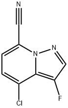 Pyrazolo[1,5-a]pyridine-7-carbonitrile, 4-chloro-3-fluoro- Structure