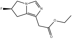 (R)-2-(6-氟-6,7-二氢-5H-吡咯并[1,2-C]咪唑-1-基)乙酸乙酯, 2407965-43-7, 结构式