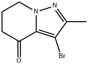 3-溴-2-甲基-6,7-二氢吡唑并[1,5-A]吡啶-4-酮 结构式