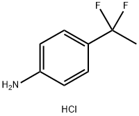4-(1,1-二氟乙基)苯胺盐酸盐 结构式