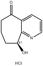 5H-Cyclohepta[b]pyridin-5-one, 6,7,8,9-tetrahydro-9-hydroxy-, hydrochloride (1:1), (9S)- Structure