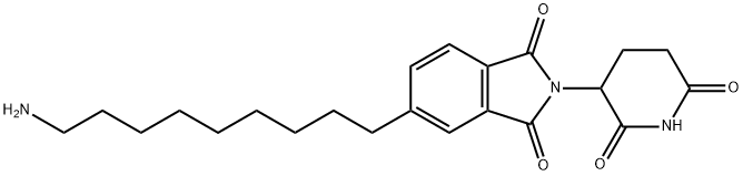 1H-Isoindole-1,3(2H)-dione, 5-(9-aminononyl)-2-(2,6-dioxo-3-piperidinyl)- Structure