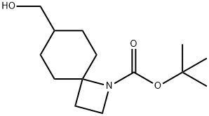 1-Azaspiro[3.5]nonane-1-carboxylic acid, 7-(hydroxymethyl)-, 1,1-dimethylethyl ester Structure