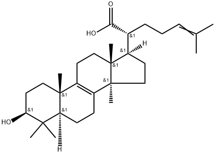 3β-Hydroxylanosta-8,24-dien-21-oic acid Structure
