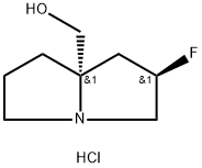 ((2R,7aS)-2-fluorotetrahydro-1H-pyrrolizin-7a(5H)-yl)methanol hydrochloride 化学構造式