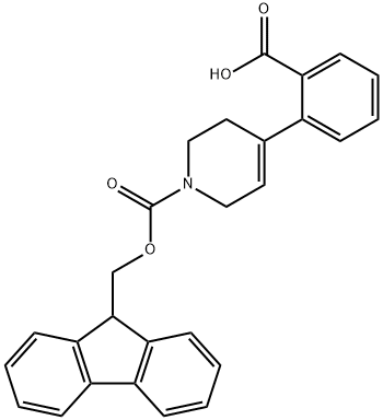 2-(1-(((9H-fluoren-9-yl)methoxy)carbonyl)-1,2,3,6-tetrahydropyridin-4-yl)benzoic acid 结构式