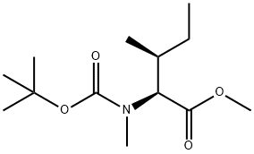 L-Isoleucine, N-[(1,1-dimethylethoxy)carbonyl]-N-methyl-, methyl ester,24164-05-4,结构式