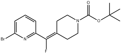 1-Piperidinecarboxylic acid, 4-[(6-bromo-2-pyridinyl)fluoromethylene]-, 1,1-dimethylethyl ester Structure