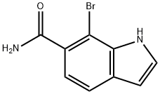 7-溴-1H-吲哚-6-甲酰胺 结构式