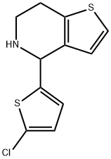 Thieno[3,2-c]pyridine, 4-(5-chloro-2-thienyl)-4,5,6,7-tetrahydro- Struktur