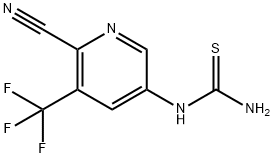 Thiourea, N-[6-cyano-5-(trifluoromethyl)-3-pyridinyl]- Struktur