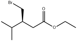 Pentanoic acid, 3-(bromomethyl)-4-methyl-, ethyl ester, (3S)- Structure