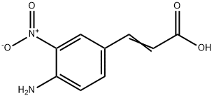 (E)-3-(4-氨基-3-硝基苯基)丙烯酸, 24364-02-1, 结构式