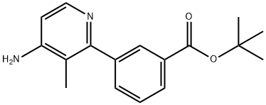 Benzoic acid, 3-(4-amino-3-methyl-2-pyridinyl)-, 1,1-dimethylethyl ester|3-(4-氨基-3-甲基吡啶-2-基)苯甲酸叔丁酯