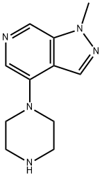 1H-Pyrazolo[3,4-c]pyridine, 1-methyl-4-(1-piperazinyl)- 结构式