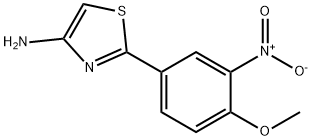 2-(4-Methoxy-3-nitro-phenyl)-thiazol-4-ylamine, 2442597-50-2, 结构式