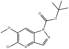 5-氯-6-甲氧基-1H-吡唑并[4,3-B]吡啶-1-羧酸叔丁酯, 2442597-57-9, 结构式