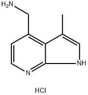 (3-甲基-1H-吡咯并[2,3-B]吡啶-4-基)甲胺盐酸盐 结构式
