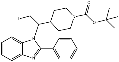 4-(2-碘-1-(2-苯基-1H-苯并[D]咪唑-1-基)乙基)哌啶-1-甲酸叔丁酯, 2444540-38-7, 结构式