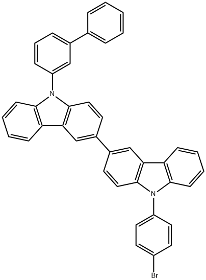 3,3'-Bi-9H-carbazole, 9-[1,1'-biphenyl]-3-yl-9'-(4-bromophenyl)- Structure