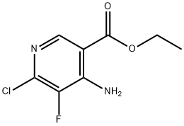 3-Pyridinecarboxylic acid, 4-amino-6-chloro-5-fluoro-, ethyl ester Struktur