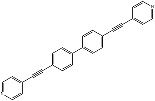 Pyridine, 4,4'-([1,1'-biphenyl]-4,4'-diyldi-2,1-ethynediyl)bis- Structure