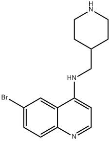 4-Quinolinamine, 6-bromo-N-(4-piperidinylmethyl)- 结构式