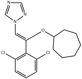 1-[2-CYCLOHEPTYLOXY-2-(2,6-DICHLORO-PHENYL)-VINYL]-1H-[1,2,4]TRIAZOLE, 246852-46-0, 结构式