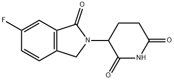 3-(6-氟-1-氧代-1H-异吲哚-2-基)哌啶-2,6-二酮 结构式