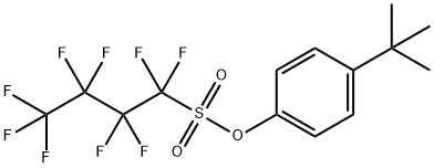1-Butanesulfonic acid, 1,1,2,2,3,3,4,4,4-nonafluoro-, 4-(1,1-dimethylethyl)phenyl ester Struktur